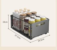 Boca de Cocina de Almacenamiento de Especias 1/2Pcs. Estante de Almacenamiento con Railes Deslizantes Caja de Especias Organizadora de Gabinetes - details 6