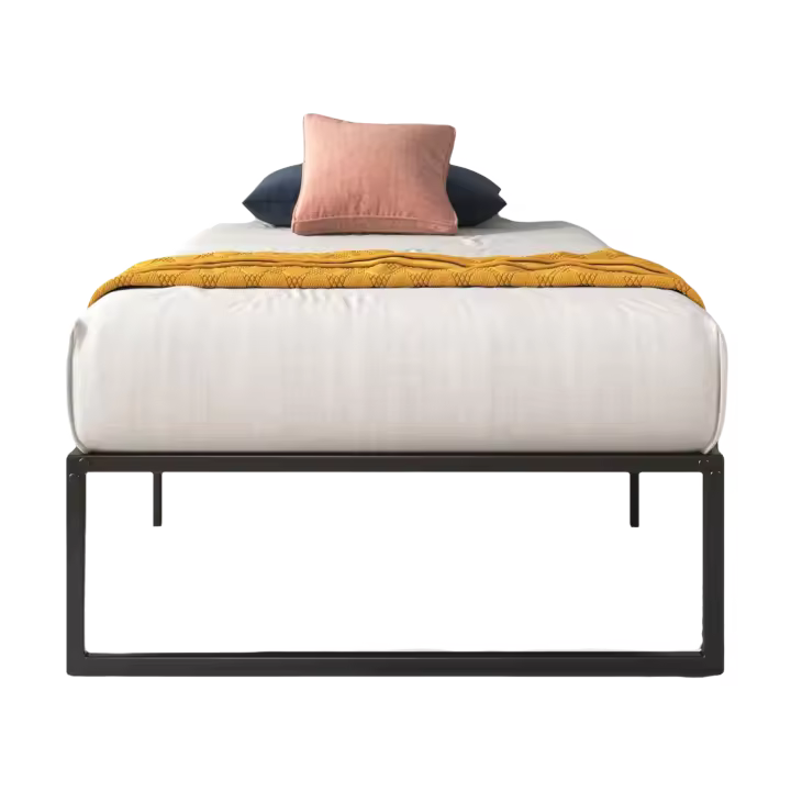 Lorelai de 90 x 200 cm - Altura 36 cm con Espacio de Almacenamiento Debajo de la Cama - Marco de Cama de Metal - Negro - 1