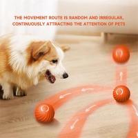 Bola de juguete electrónica para perro, bola móvil inteligente, salto automático, bola rodante para mascotas, juguete para cachorros, regalos de cumpleaños, naranja - details 2