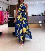 Ropa de mujer, novedad de verano 2025, vestido de longitud media con abertura y cintura alta, a rayas claras y dulces, con cuello colgante - details 2