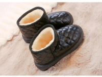 Botas térmicas para niños y niñas, botines de nieve antideslizantes, cálidos y gruesos, de felpa, a cuadros, para otoño e invierno, 2024 - details 4