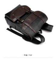 Mochila de cuero impermeable de gran capacidad para computadora de negocios para hombres - details 26
