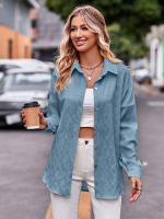 Blusa lisa de manga larga para mujer, camisa elegante con cuello vuelto, moda informal de oficina, nueva para primavera y otoño 2023 - details 9