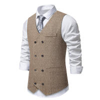 Traje de hombre con tejido de nailon en espiga para primavera 2025, traje, chaleco de hombre - details 1