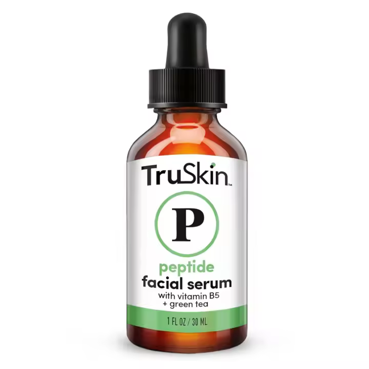 Suero de péptidos TruSkin para la cara – con péptidos, aminoácidos, té verde, aloe y vitaminas B5 y E – Apoya la barrera cutánea y el colágeno natural de la piel, para una piel más firme, 1 fl oz - 1