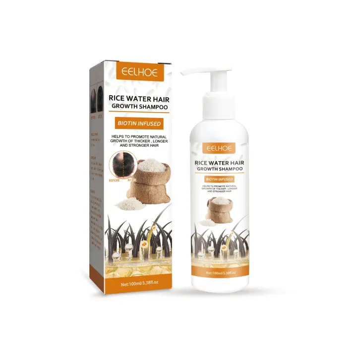 Champú de arroz para limpieza profunda, hidratación densa, fijación de raíces y cuidado del cabello. - 1