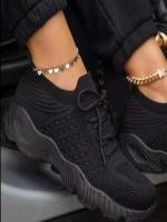 Zapatillas deportivas transpirables para mujer, zapatos informales con cordones, color blanco, para caminar al aire libre y correr, novedad de otoño, 2023 - details 1