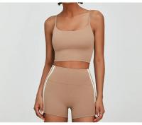 Pantalones cortos de Yoga para mujer, Shorts deportivos elásticos de cintura alta, transpirables, de secado rápido, para correr y Fitness - details 8
