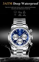 Reloj de Cuarzo POEDAGAR Reloj de Cronómetro de Fecha Luminoso Impermeable para Hombres - details 6