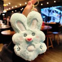 Lindo muñeco conejo llavero peluche juguete adornos coche llavero colgante regalo - details 7