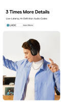 Baseus Auriculares Inalámbricos Bowie H1i Sonido Hi-Res, Cancelación de Ruido, Longitud de Escucha de 100 Hrs, Control de Volumen, Transmisión Inalámbrica Bluetooth 5.3 - details 4