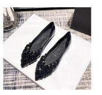 Zapatos de punta para mujer, planos, nuevos de primavera y otoño, zapatos de boca ligera plateada, suela suave para mujer de talla grande, zapatos de dama. - details 22