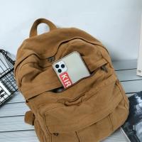 Mochila Mujer Lona, Estilo Retro, Gran Capacidad, Estudiante, Moda Coreana - details 48