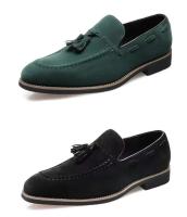 Cuero de suela Oxford de gamuza con cierre de cordones estilo caminar impermeable comercial marrón negro informal para hombre - details 10