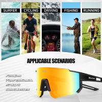 SCVCN Cycling Sunglasses Glasses Street Shades UV400 Bike Bicycle Hiking Camping Golf Sports Glasses for Men Women Baseball - details 6