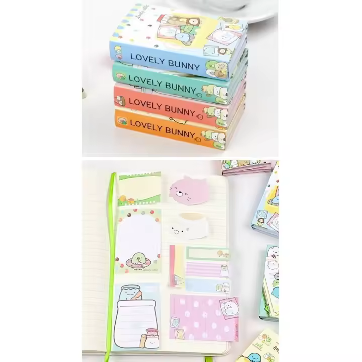 San-x-Bloc de notas adhesivas Sumikko Gurashi para niños, Kawaii, material escolar de oficina, regalo de papelería - 1