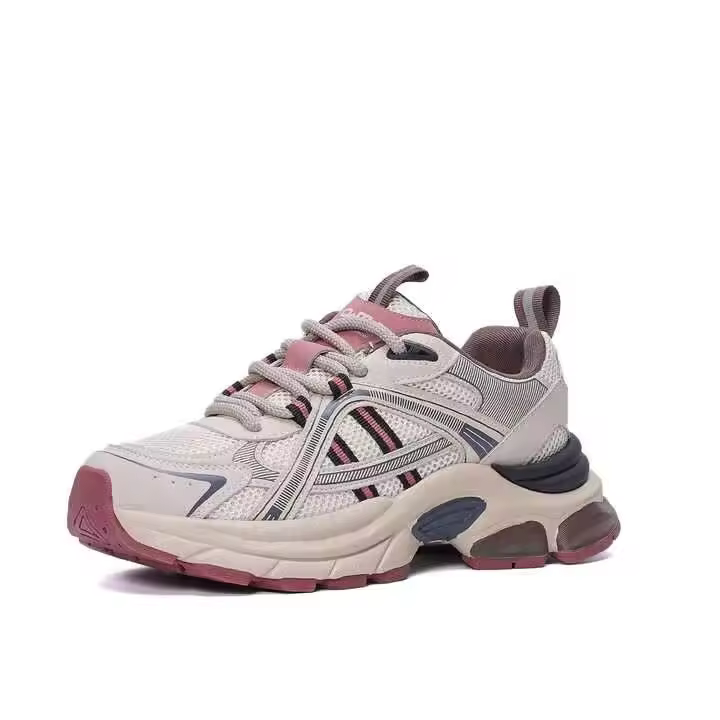 Zapatos de suela gruesa que aumentan la altura, zapatos deportivos de malla transpirable para mujer - 1