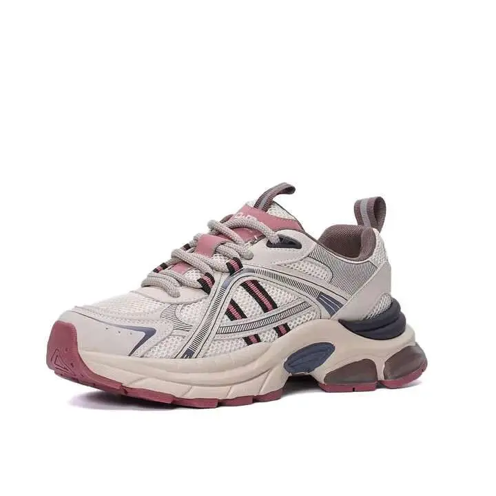 Zapatos de suela gruesa que aumentan la altura, zapatos deportivos de malla transpirable para mujer - 1