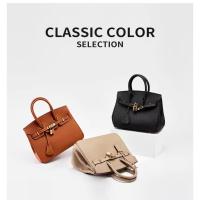 Bolso de hombro de cuero para Mujer, Bolso Kelly, Lychee Platinum, versáthil, para Niños Gift, accesorios para la moda - details 5