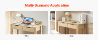 SucceBuy Escritorio compacto con cajones, mesa de estudio para niños para dormitorio, escritorio minimalista moderno para dibujar, leer, escribir - details 5