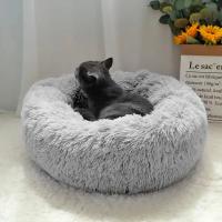 Cama redonda de felpa para gatos, cojín suave y largo, cesta para perros, productos para mascotas, alfombrilla para animales, sofá para dormir - details 18