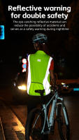 ROCKBROS-chaleco reflectante para ciclismo, chaleco de seguridad con ventilación de malla, transpirable, sin mangas - details 4
