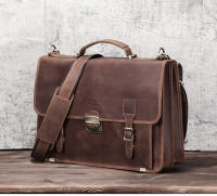 Bolso de Hombre RETRO CONTACT'S de Cuero de Caballo Loco Bolsa de Laptop para Negocios de Gran Capacidad Material de Lining de Poliéster Tamaño de 14 Pulgadas Ideal para Primavera/Verano - details 5