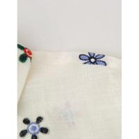 BUNO-Conjunto de camisa y pantalones con estampado bordado para mujer, camisa holgada de un solo pecho, pantalones de pierna ancha, informal, 2 piezas, verano, 2025 - details 6