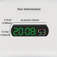 Reloj despertador digital con control de voz, fecha de temperatura máxima 24 horas, cuenta regresiva de sincronización positiva, repetición de modo nocturno de escritorio - details 1