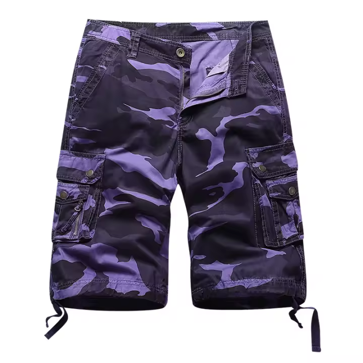 Pantalones Cargo de Camuflaje de Verano Pantalones Cortos Militares de Algodón 100% - 1