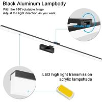 Lámpara LED de 32W Lámpara de espejo Aplique Blanco Frio 6000K Luz natural para Espejo Muebles de Maquillaje Aparato Montado en la Pared, Negro, 120CM - details 1