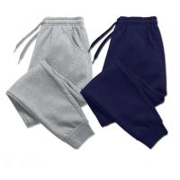 Men's Casual Pants Autumn Winter Fleece Sweatpants Men Running Jogger Sports Gym Trousers Fashion Solid Color Workout Long Pants - details 1