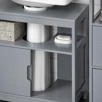 Armario de Baño de Suelo Blanco Estante y Puertas Correderas 60 x 30 x 60 cm - details 15