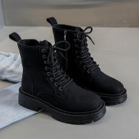 2025 nueva plataforma-suela estudiante botas cortas versátil locomotora ruibarbo botas botas cortas - details 3