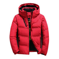 Ropa de invierno de algodón de estilo corto para hombres jóvenes, sombrero desmontable, ropa de trabajo, chaqueta cálida, cuello alto informal - details 4