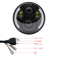 Faros LED para motocicleta y coche 5.75 pulgadas para Harley Sportster Iron 883 Dyna Triumph Street Speed Triple 5 3/4" H4 Faro Principal - details 13