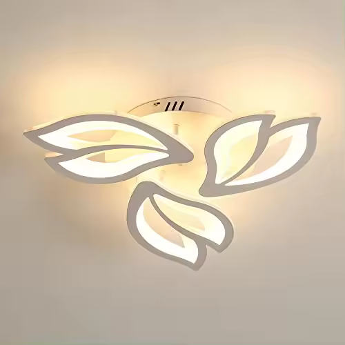 Lámpara de Techo LED Goeco 40W Iluminación Blanca Fría Moderna 3 Cabezas de Pétalos - 1