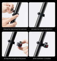 ROCKBROS-luz trasera para bicicleta IPX6, LED tipo C, carga, 5 modos, advertencia de seguridad - details 11