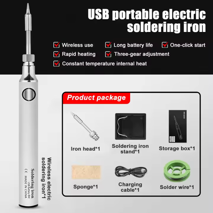 USB 8W Portable Electric Soldering iron Set 800hA Welding Tool Pen Adjustable mode Home Outdoor DIY Welding Repair Tools bracket - 1