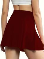 Falda Corta Deportiva para Mujer para Tenis, Bádminton, Yoga - Estilo Atlético Casual, Color Sólido, Mezcla de Poliéster y Spandex Elástico, Lavable a Máquina - Primavera/Verano/Otoño - details 25