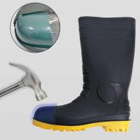 Botas de lluvia Wellington de goma de colores, con punta de acero de seguridad PVC certificado CE impermeable, adecuadas para todas las estaciones - details 5