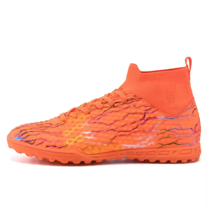 Zapatos de fútbol para hombre con puntas antideslizantes, zapatillas altas con cordones para interior, fútbol sala TF, tacos para césped - 1