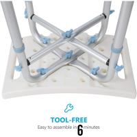 Taburete de Ducha Antideslizante y Regulable en Altura Silla de Ducha para Mayores - details 4