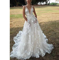 Vestido de mujer Falda abullonada de encaje nupcial sexy vestido de dama de honor con correa blanca - details 6