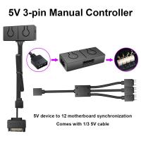 Adaptador de ADD-RGB de 5V/3 pines a 12V/4 pines con divisor de 3 vías, convertidor de 5V ARGB a 12V RGB, sincronización con placa base - details 5