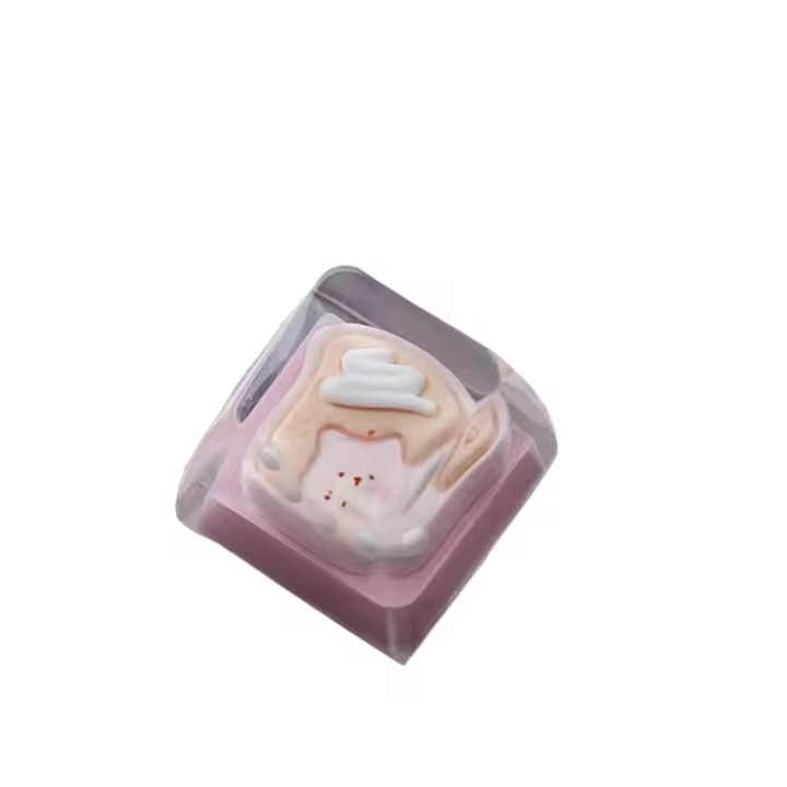 Teclas Mecánicas Rosa Linda y Transparente, de Alto Valor Estético, Ideal para Varios Modelos - 1