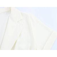 OUWU- Mono corto de verano 2025 de moda con mangas para mujer, mono de una pieza para mujer, nuevo conjunto completo, pantalones cortos, mono blanco. - details 4