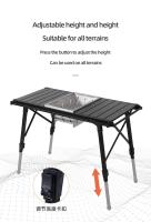 Mesa plegable ajustable de aleación de aluminio para acampar al aire libre, panel desmontable, mesa de barbacoa, IGT, cocina móvil - details 6