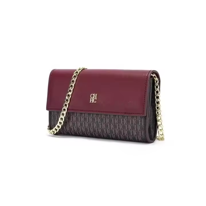CH exquisita artesanía bandolera diseño ligero elementos de letras Color bloqueado bolso de cadena para mujer mochila de lujo de alta gama - 1