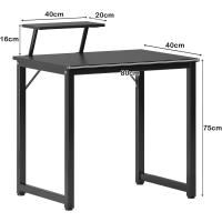 Mesa de ordenador de 100 cm, mesa de trabajo con estante, robusta y fácil de instalar, madera y metal, diseño moderno, estilo industrial - details 22